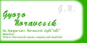 gyozo moravcsik business card